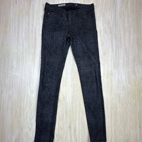 AG Adriano Goldschmied The Legging Super Skinny Fit Snake Skin Print Jeans 27 - Picture 16 of 16